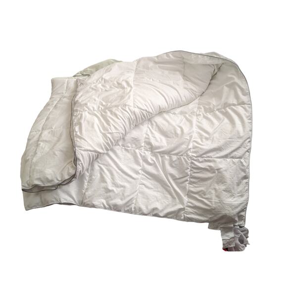 HOMELIKE MOMENT! BUTTER SOFT DOWN ALTERNATIVE COMFORTER, WHITE W/GRAY! SZ TW - Picture 8 of 10
